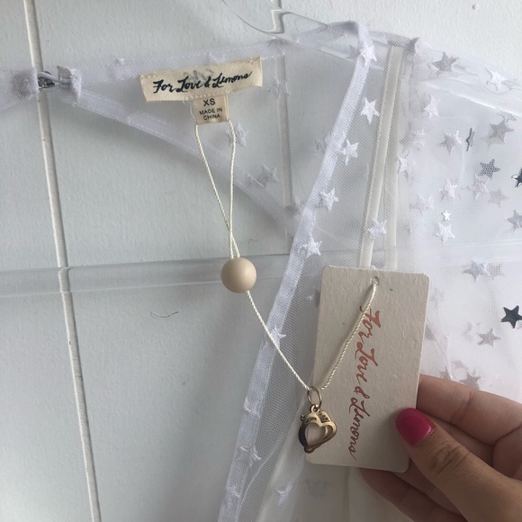 NWT For Love & Lemons All That Glitters Star Dress - Picture 4 of 8